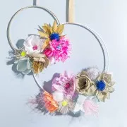 Cercle nu en métal pour attrape rêves suspension et abat-jour 10 cm Doré mat x1