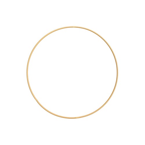 Cercle nu en métal pour attrape rêves suspension et abat-jour 20 cm Doré mat x1