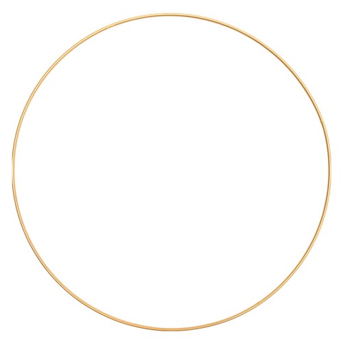 Cercle nu en métal pour attrape rêves suspension et abat-jour 30 cm Doré mat x1