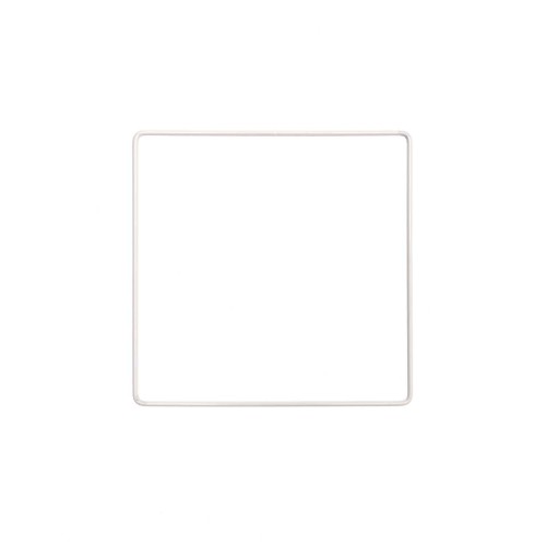 Carré nu en métal pour attrape rêves suspension et abat-jour 15 cm - Blanc x1