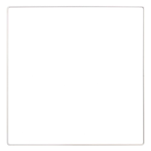 Carré nu en métal pour attrape rêves suspension et abat-jour 30 cm - Blanc x1