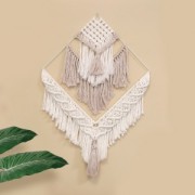 Carré nu en métal pour attrape rêves suspension et abat-jour 30 cm - Blanc x1