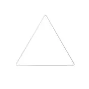 Triangle nu en métal pour attrape rêves suspension et abat-jour 20 cm - Blanc x1