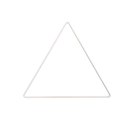Triangle nu en métal pour attrape rêves suspension et abat-jour 20 cm - Blanc x1