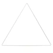 Triangle nu en métal pour attrape rêves suspension et abat-jour 30 cm - Blanc x1