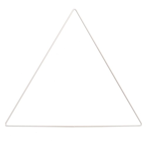 Triangle nu en métal pour attrape rêves suspension et abat-jour 30 cm - Blanc x1