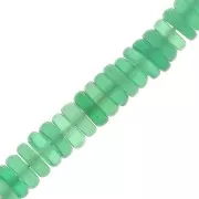 Perles Heishi rondelles en pierre gemme teintée 5.5x2 mm - Onyx Vert x20