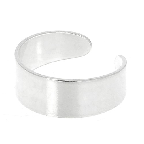 Bague large 8 mm réglable sans anneau en Argent 925 x1