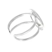 Bague réglable pour cabochon 12 mm - Argent 925 x1