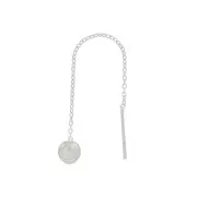 Chaines d'oreilles traversantes  60 mm pour cabochon 4 mm - Argent 925 x2
