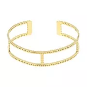 Bracelet spécial tissage de perles Miyuki 15x165 mm - Acier inoxydable Doré x1