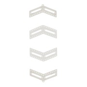 Set d'embouts & intercalaires chevrons pour perles Miyuki - Acier inoxydable