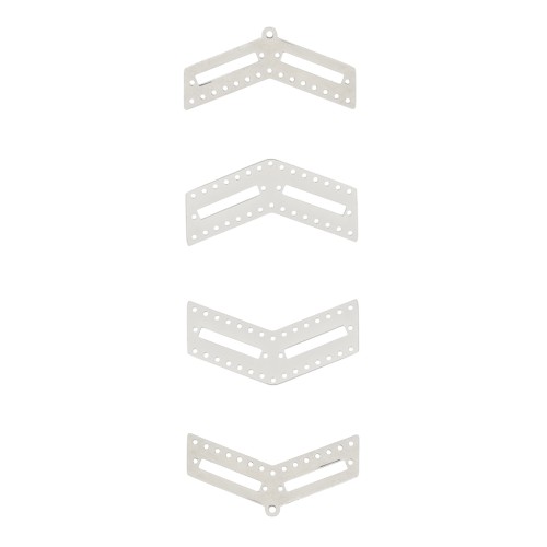 Set d'embouts & intercalaires chevrons pour perles Miyuki - Acier inoxydable