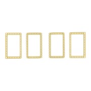 4 intercalaires rectangles pour tissage Miyuki - Acier inoxydable Doré|raw }}