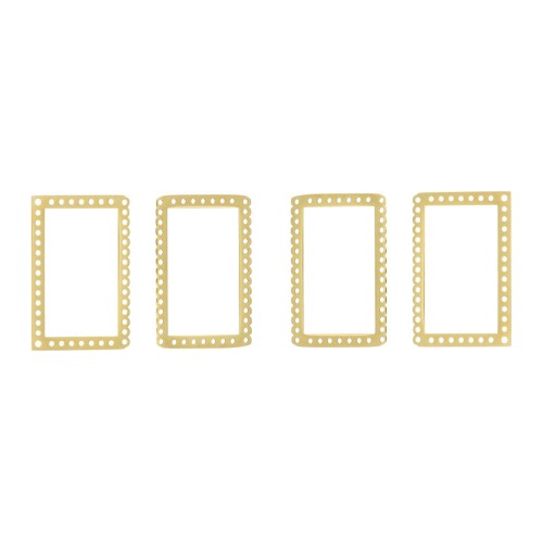 4 intercalaires rectangles pour tissage Miyuki - Acier inoxydable Doré