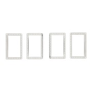 2 embouts & 2 intercalaires rectangles pour tissage Miyuki - Acier inoxydable|raw }}