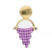 Cymbal - Clous d'oreilles pour tissage Miyuki 11/0 - Venio II - Doré à l'or fin x2