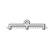 Cymbal - Embout pour tissage de perles Delica 11/0 23 mm Topolia III Arg vieil x1