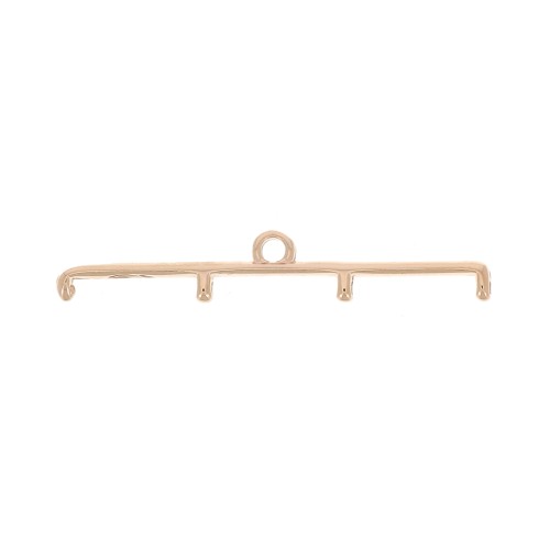 Cymbal - Embout pour tissage de perles Delica 11/0 33 mm Topolia IV Doré rose x1