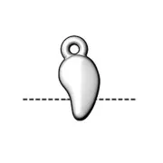 Cymbal - Embout de finition pour Paisley Duo 12x5 mm Mamaku - Argenté vieilli x1