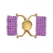 Cymbal Fermoir aimanté pour Miyuki Delica 11/0 18x17 mm Kissamos II Doré rose