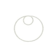 Pendentif cercle diamanté 20 mm en Argent 925 x1|raw }}