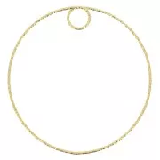 Pendentif cercle diamanté 45 mm en Argent 925 Doré à l'or fin x1