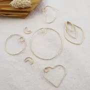 Intercalaire - pendentif soleil diamanté 15 mm en Argent 925 Doré à l'or fin x1