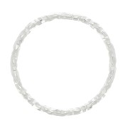 Anneau fermé rond diamanté 12 mm en Argent 925 x1