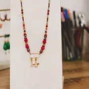 Intercalaire rectangle arrondi diamanté 23x10 mm en Argent 925 Doré à l'or fin x1