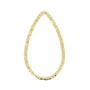 Anneau de montage goutte diamantée 16.5x10 mm en Argent 925 Doré à l'or fin x1|raw }}