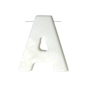 Perle lettre alphabet en nacre 10x9 mm - A x1