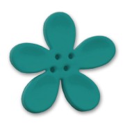 Bouton orchidée 40 mm Bleu canard x1