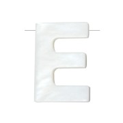 Perle lettre alphabet en nacre 10x7 mm - E x1