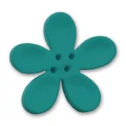 Bouton orchidée 30 mm Bleu canard x1