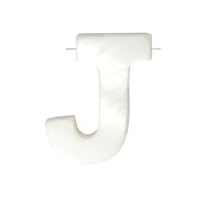 Perle lettre alphabet en nacre 9x8 mm - J x1