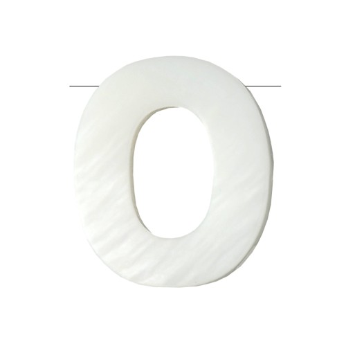 Perle lettre alphabet en nacre 10x8.5 mm - O x1