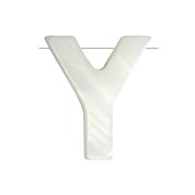 Perle lettre alphabet en nacre 10x8 mm - Y x1|raw }}