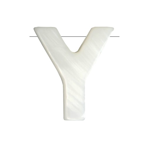 Perle lettre alphabet en nacre 10x8 mm - Y x1