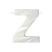 Perle lettre alphabet en nacre 10x8 mm - Z x1|raw }}