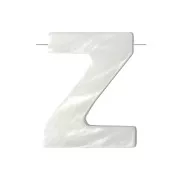 Perle lettre alphabet en nacre 10x8 mm - Z x1