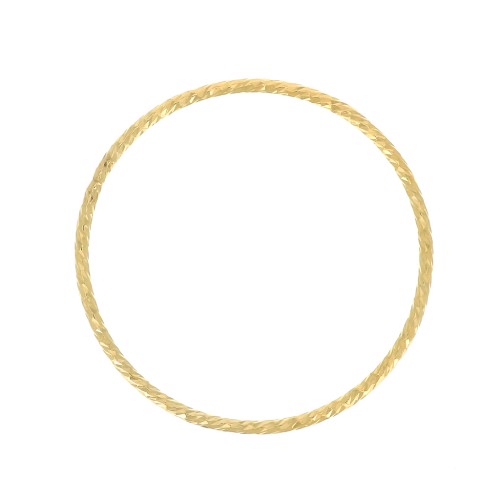 Anneau fermé diamanté 25 mm en Gold filled (or laminé)  x1