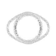 Intercalaire serti diamanté 14x10 mm cabochon 8 mm - Argent 925 x1