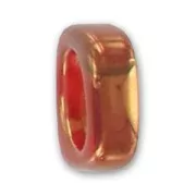 Poussoir en céramique 17x6 mm Gold Red x1