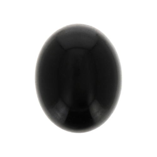 Cabochon ovale 10x8 mm - Onyx noir x1