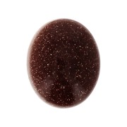 Cabochon ovale 10x8 mm - Gold Stone - Imitation Pierre de soleil x1