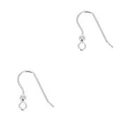Crochets d'oreilles boule 16.5 mm en Argent 925 x2
