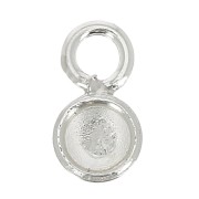 Mini serti pendentif rond pour cabochon fond plat 4 mm - Argent 925 x1