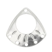 Intercalaire chandelier triangle ethnique 19.5 mm avec 6 trous - Argent 925 x1|raw }}