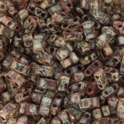 Miyuki Half Tila Beads 5x2.3x1.9mm HTL-4505 - Tr Light Smoky Topaz Picasso x10g|raw }}